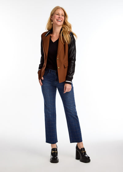 Mixed Media Blazer French Dressing Jeans