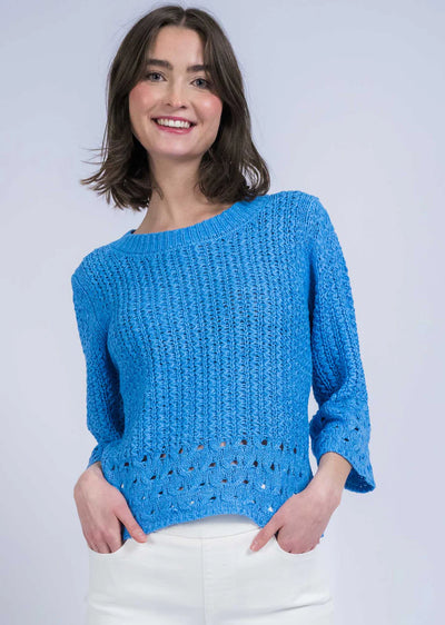 Kiara 23 1/2'' Long Sleeves Crochet Sweater Lisette L