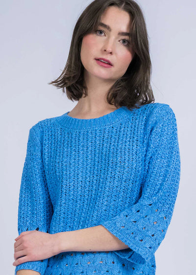 Kiara 23 1/2'' Long Sleeves Crochet Sweater Lisette L