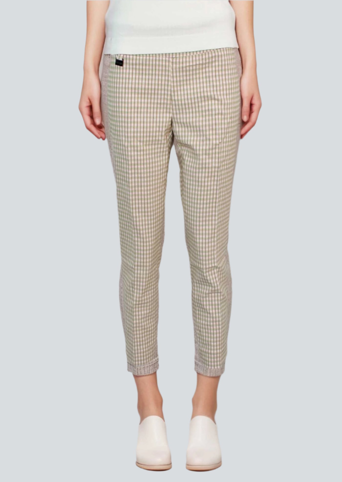 Mini Check Slim Ankle Pant