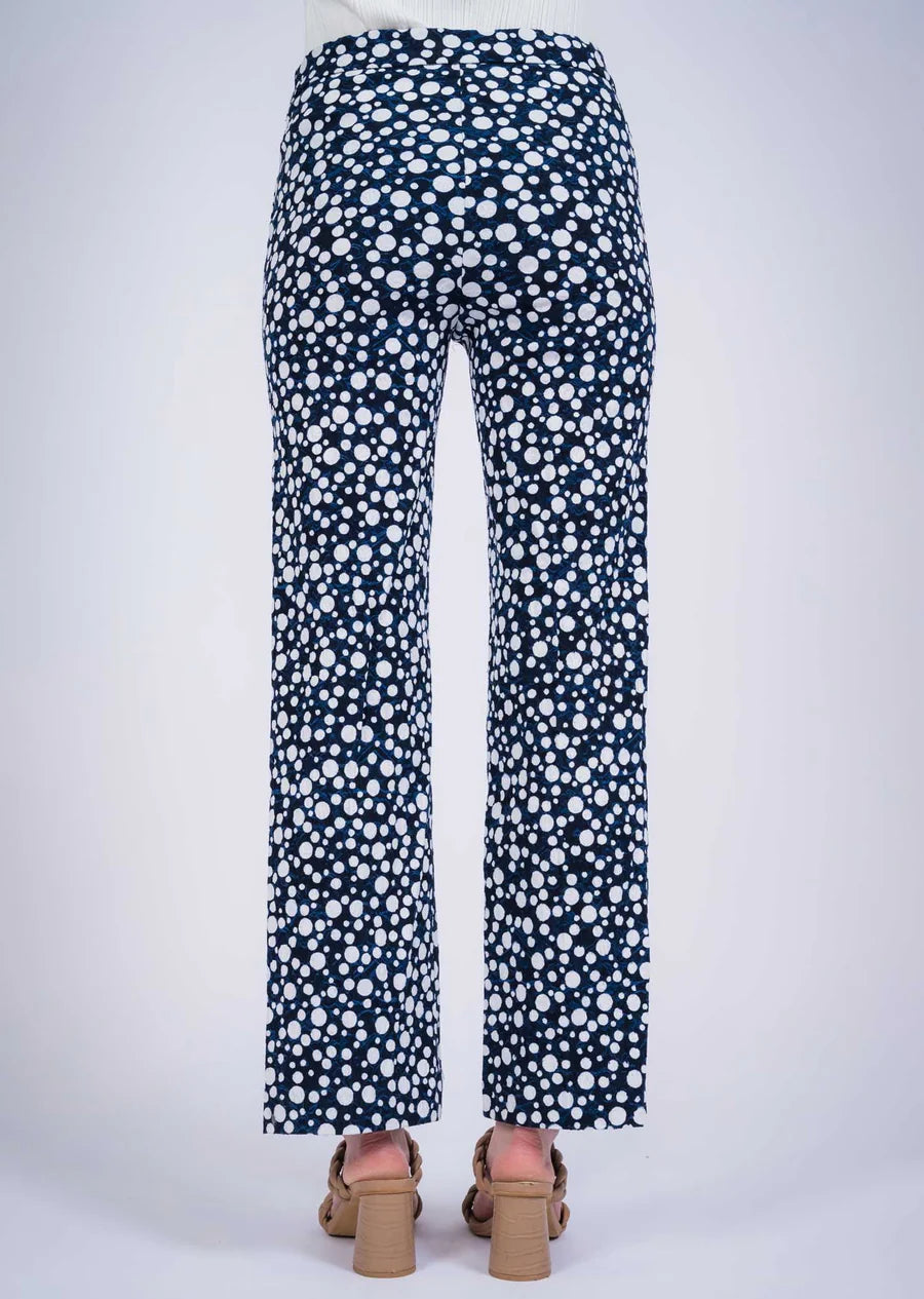 Dot Jacquard 30" Wide Leg Pant Lisette L