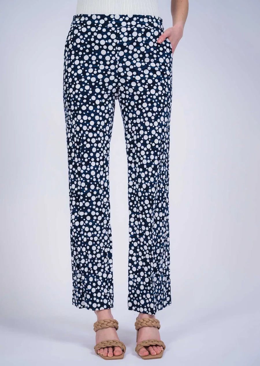 Dot Jacquard 30" Wide Leg Pant Lisette L