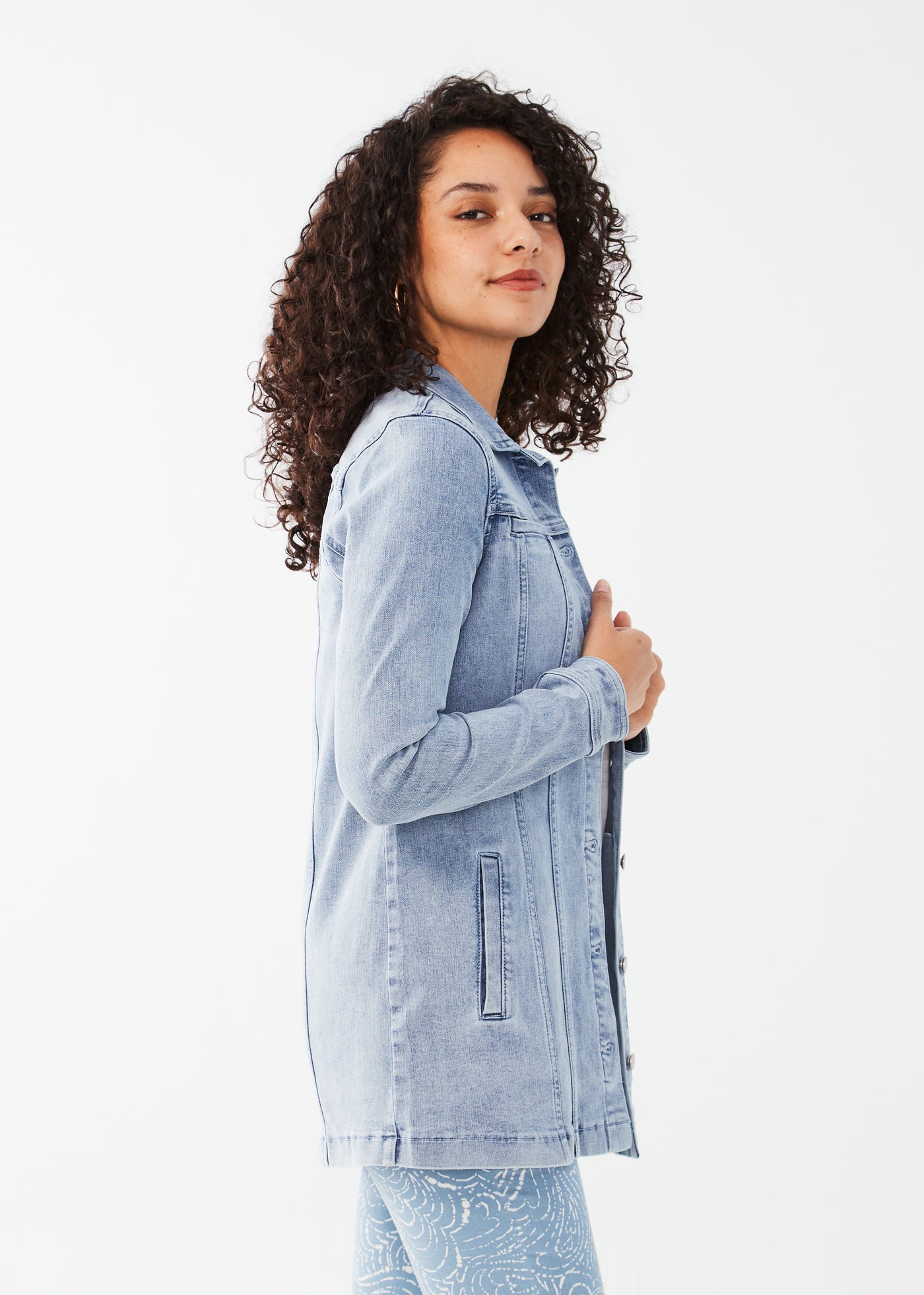 French Dressing Jeans Long Denim Jacket 