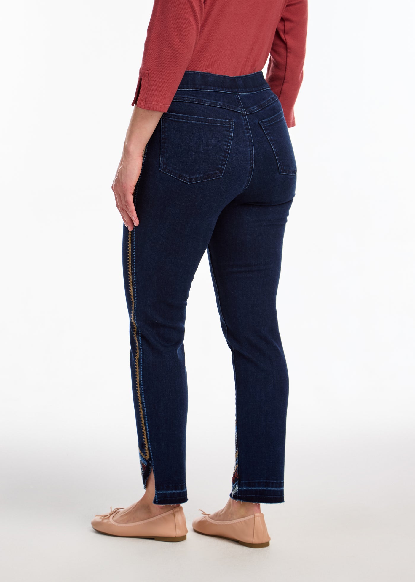 Pull On Slim Ankle French Dressing Jeans