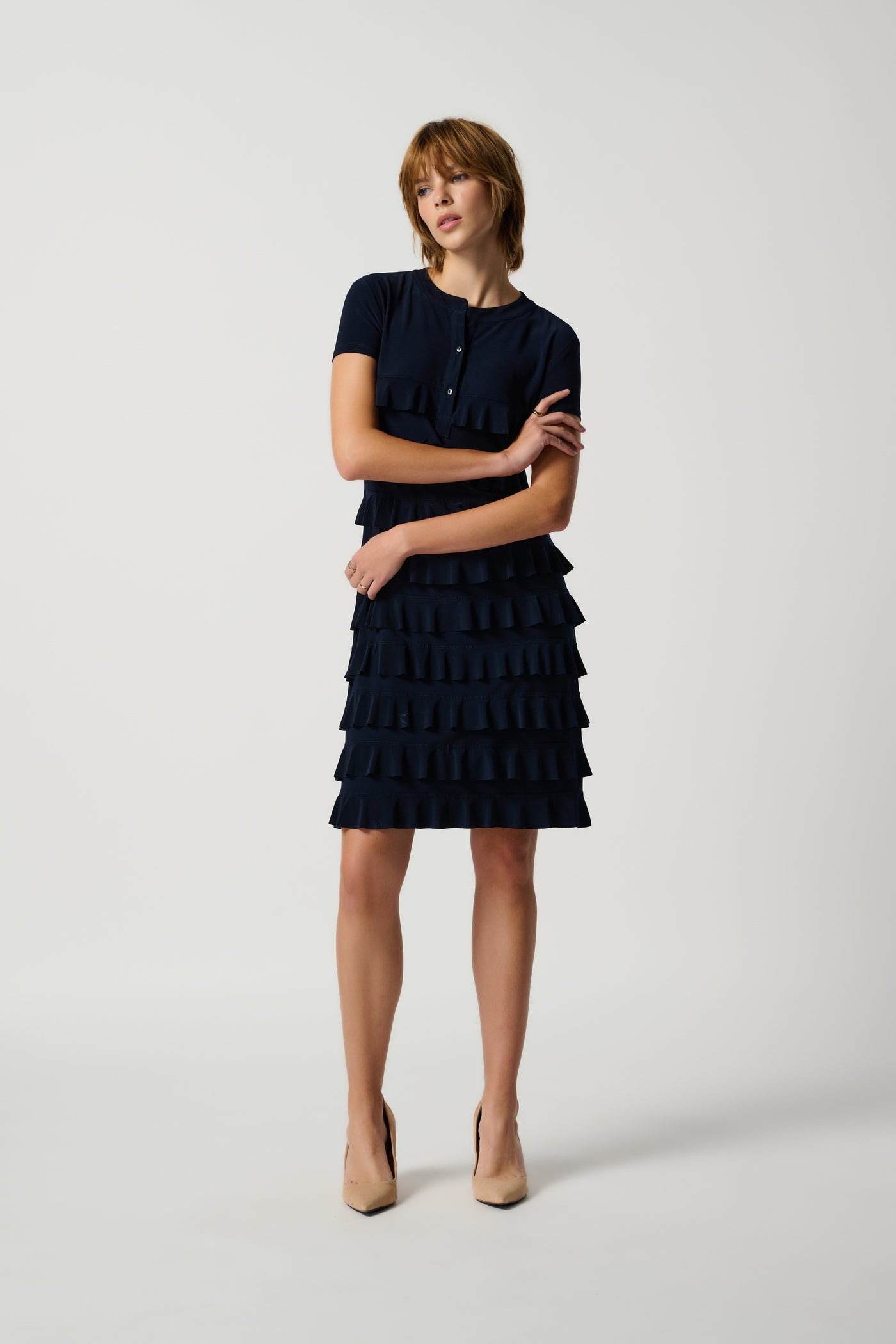 Tiered Ruffle Dress Joseph Ribkoff