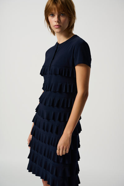 Tiered Ruffle Dress Joseph Ribkoff