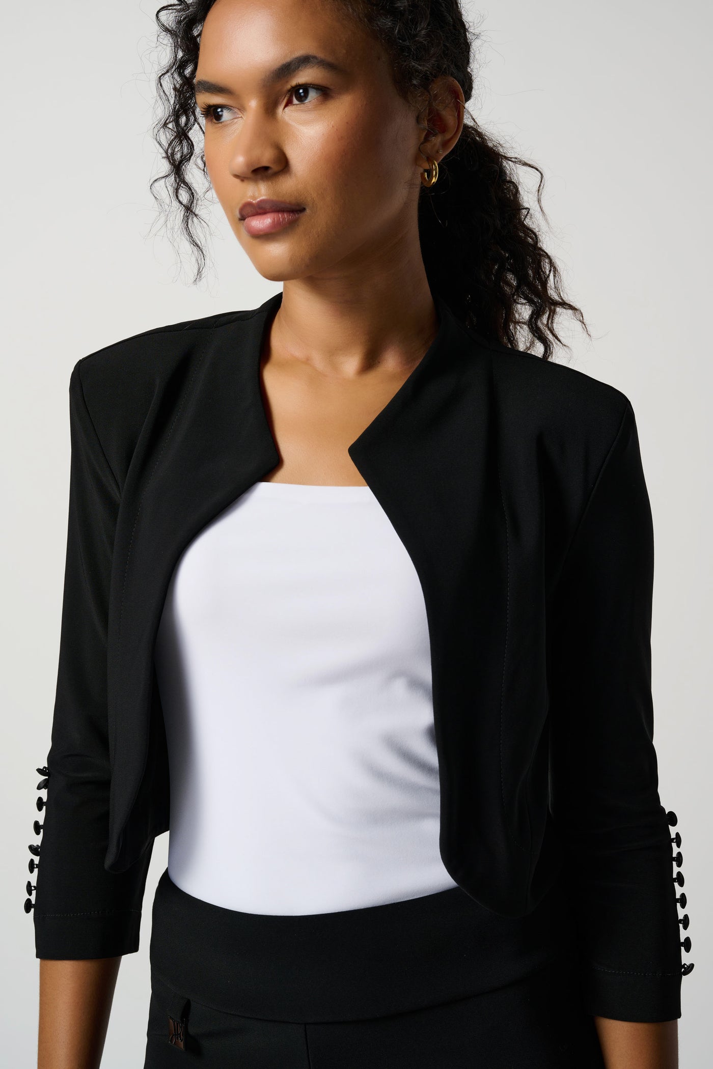 Button Accent Bolero Joseph Ribkoff