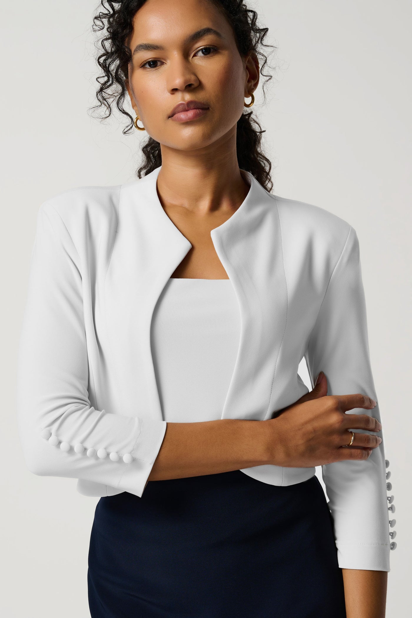 Button Accent Bolero Joseph Ribkoff