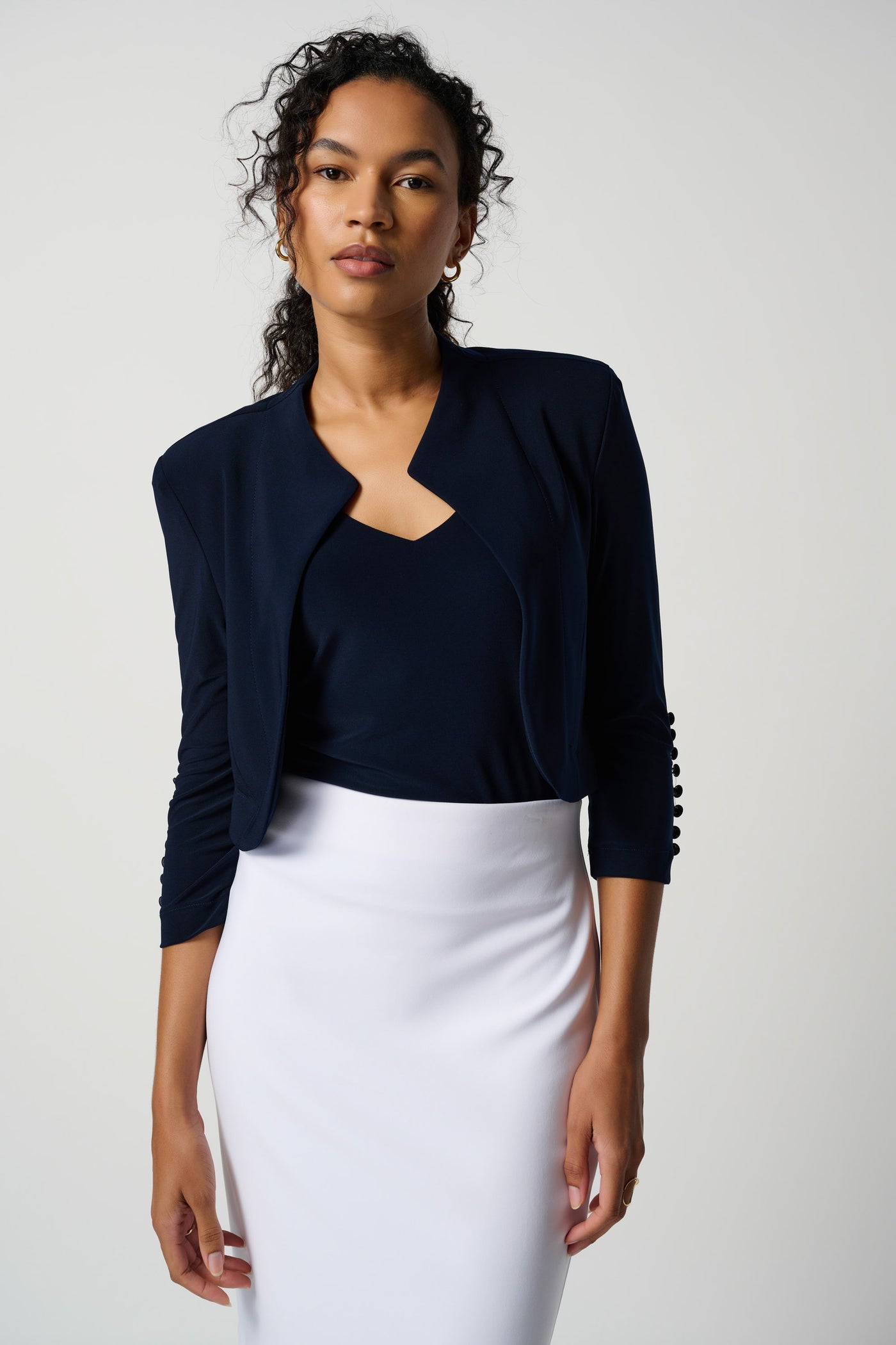 Button Accent Bolero Joseph Ribkoff