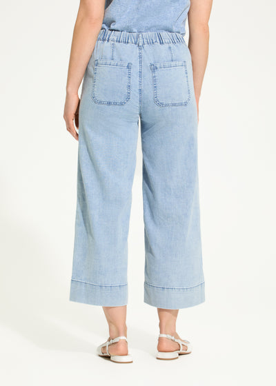 Pull-On Wide Crop French Dressing Jeans