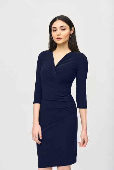 Three-Quarter Sleeve Wrap Dress Joseph Ribkoff