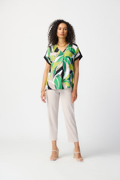 Joseph Ribkoff Tropical Print Woven Top 