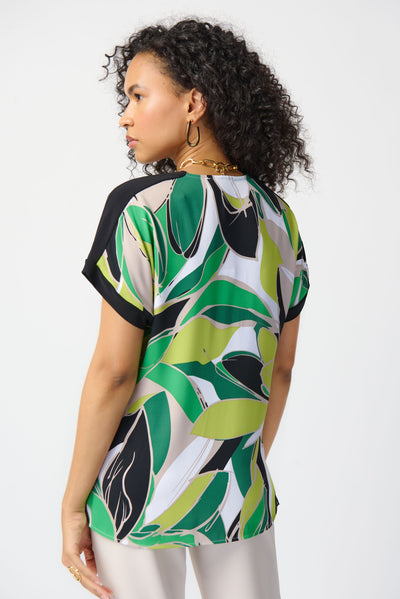 Joseph Ribkoff Tropical Print Woven Top