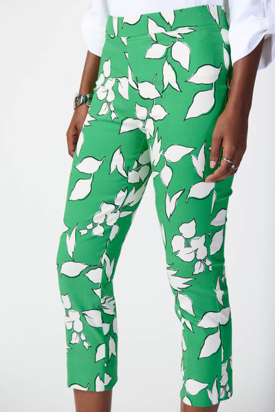 Joseph Ribkoff Leaf Print Millennium Pull-On Pants 