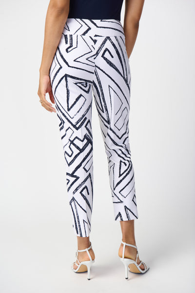 Joseph Ribkoff Geometric Print Silky Pull-On Pants