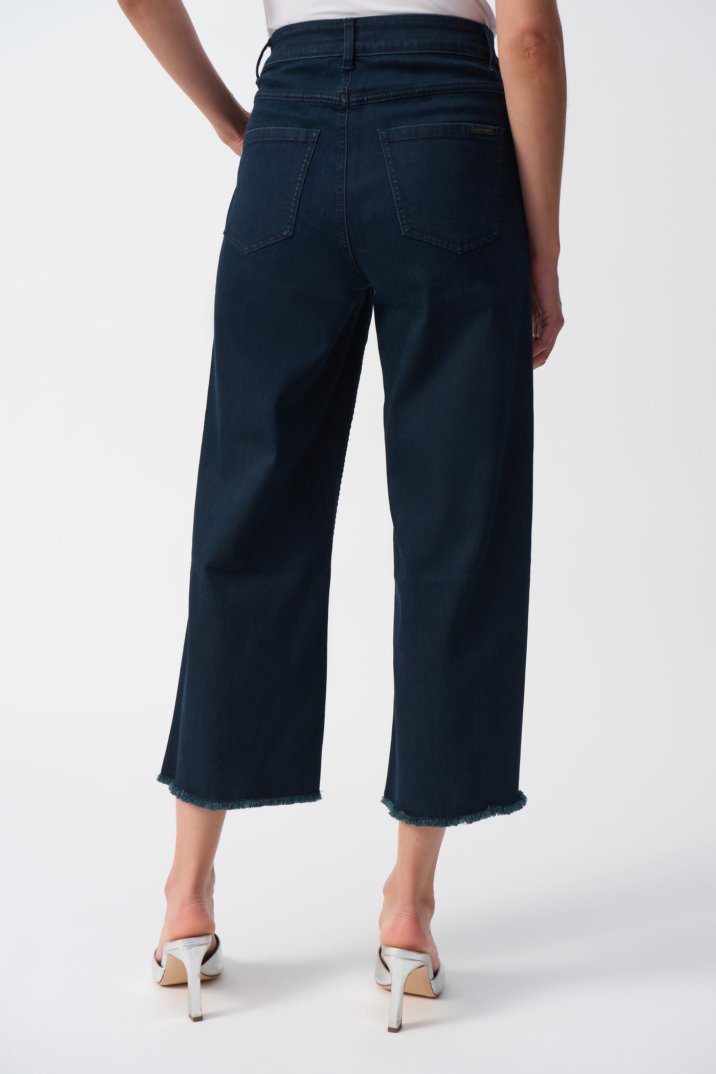 Culotte Jeans With Embellished Front Seam Joseph Ribkoff