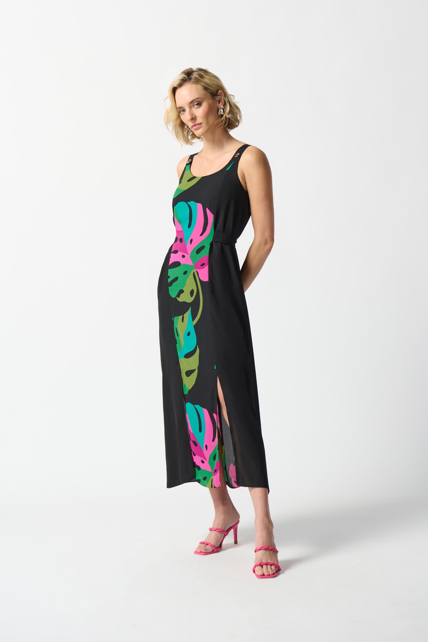 Georgette Tropical Print Dress Joseph Ribkoff