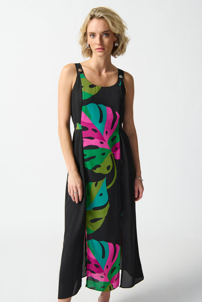 Georgette Tropical Print Dress Joseph Ribkoff