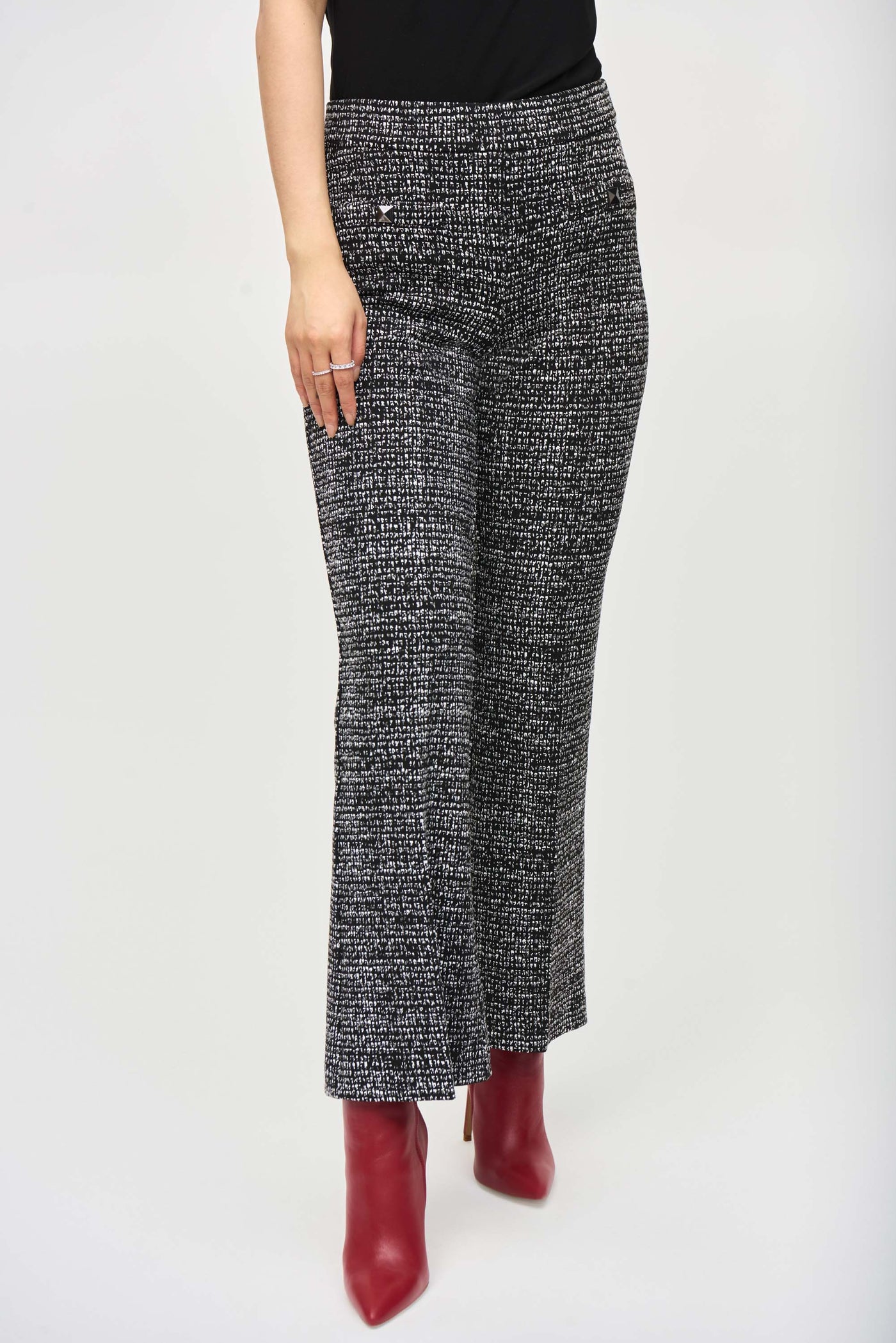 Jacquard Knit Abstract Print Pants Joseph Ribkoff