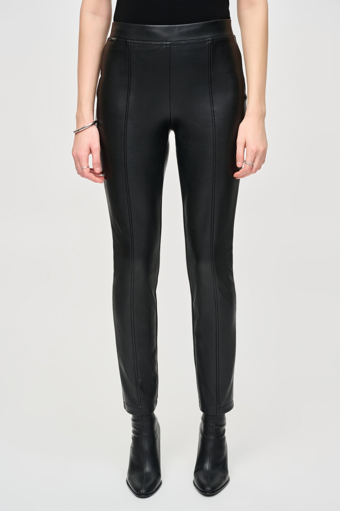 Bonded Leatherette Slim Fit Pants Joseph Ribkoff