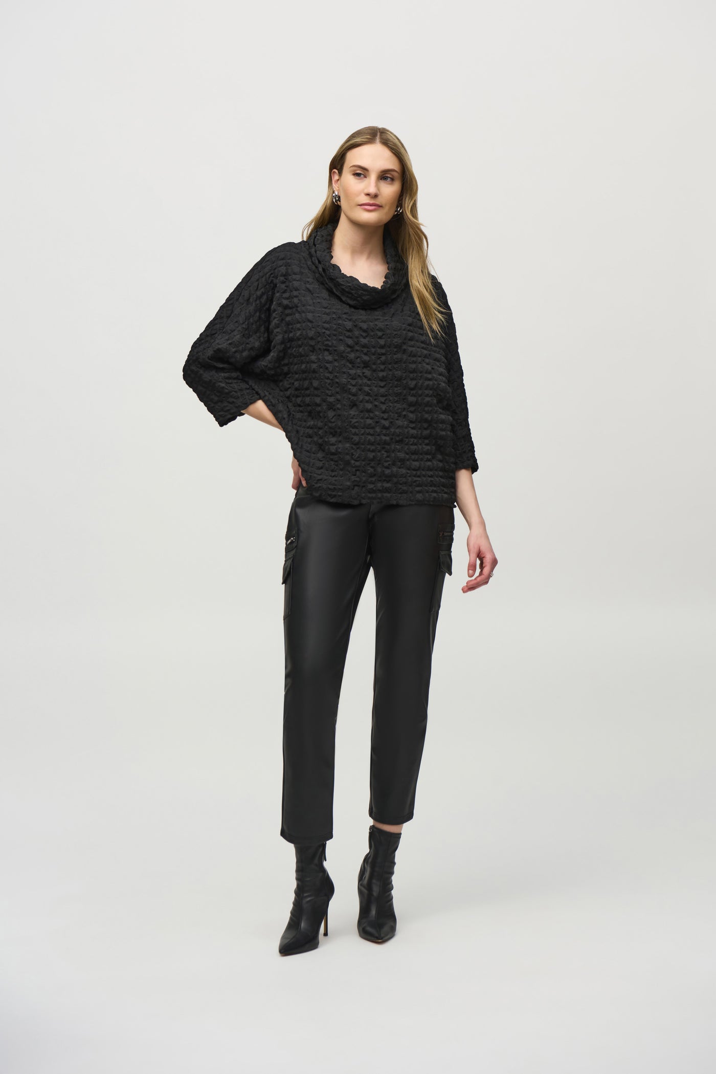 Woven Jacquard Boxy Top Joseph Ribkoff