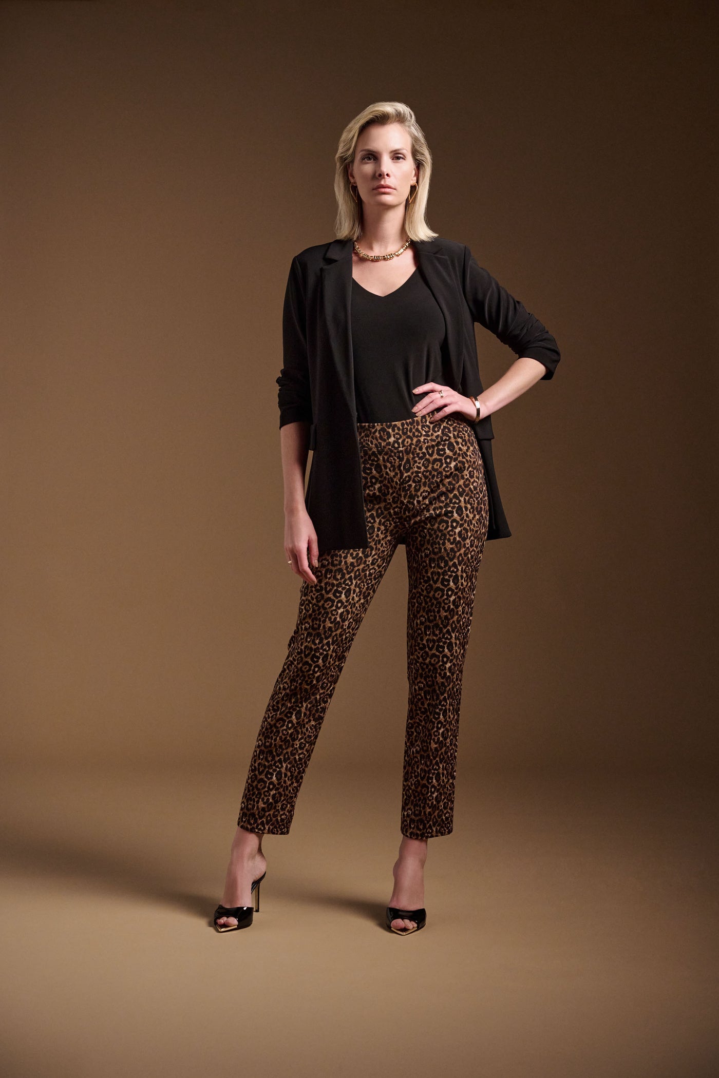 Silky Knit Animal Print Pull-On Pants Joseph Ribkoff