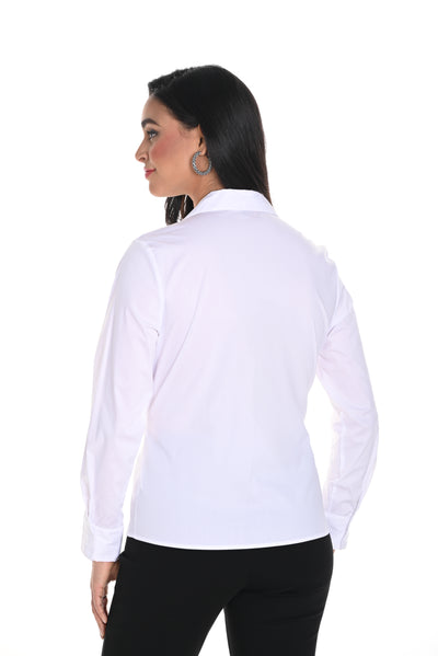 Button Closure Fitted Top Frank Lyman