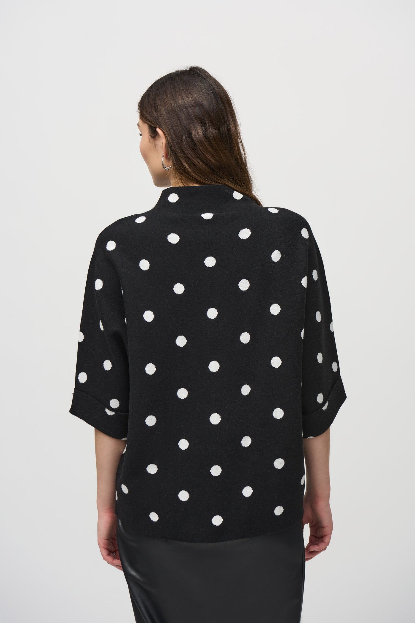 Jacquard Sweater Dot Print Top Joseph Ribkoff