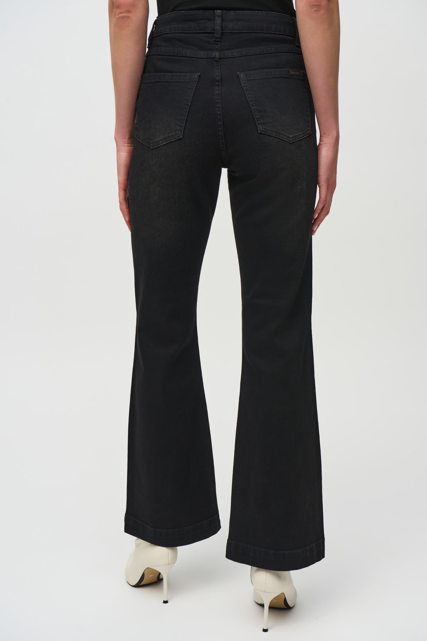 Classic Flared Denim Pants with Rhinestone Detail Joseph Ribkoff