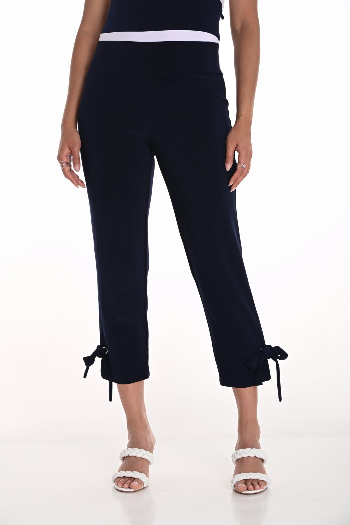 Bow Detail Cropped Pants Frank Lyman