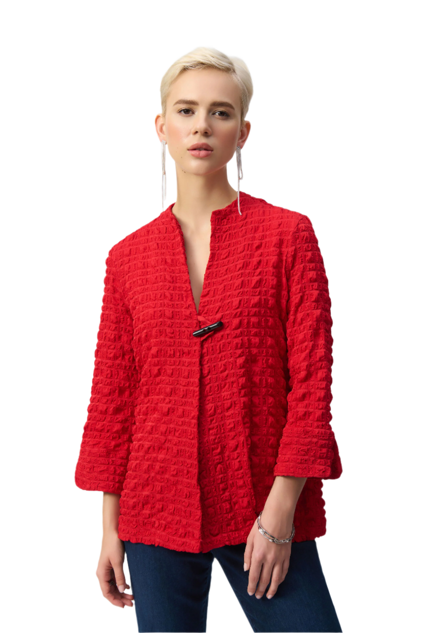 Bubble Jacquard Trapeze Jacket Joseph Ribkoff