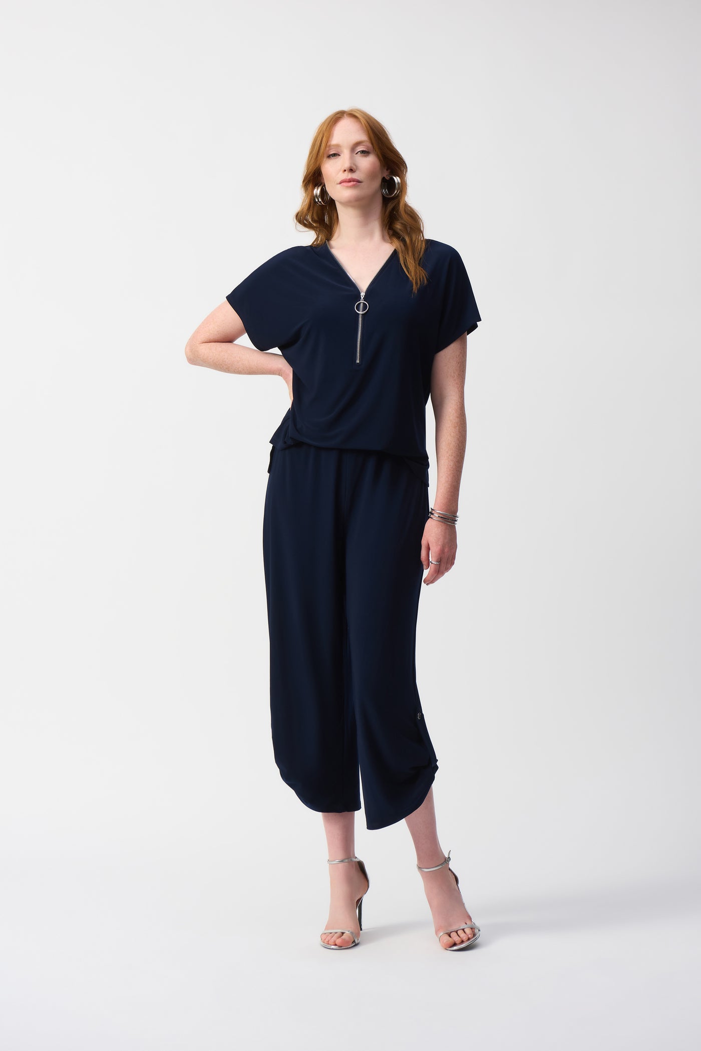 Silky Knit Culotte Jumpsuit Joseph Ribkoff