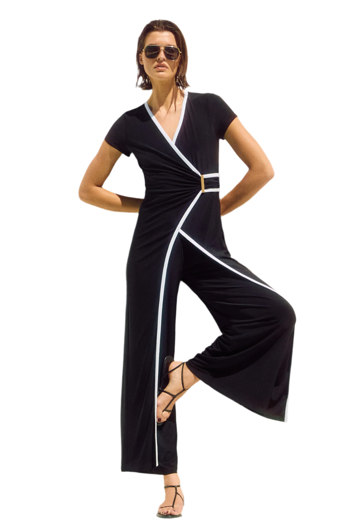 Silky Knit Culotte Jumpsuit Joseph Ribkoff