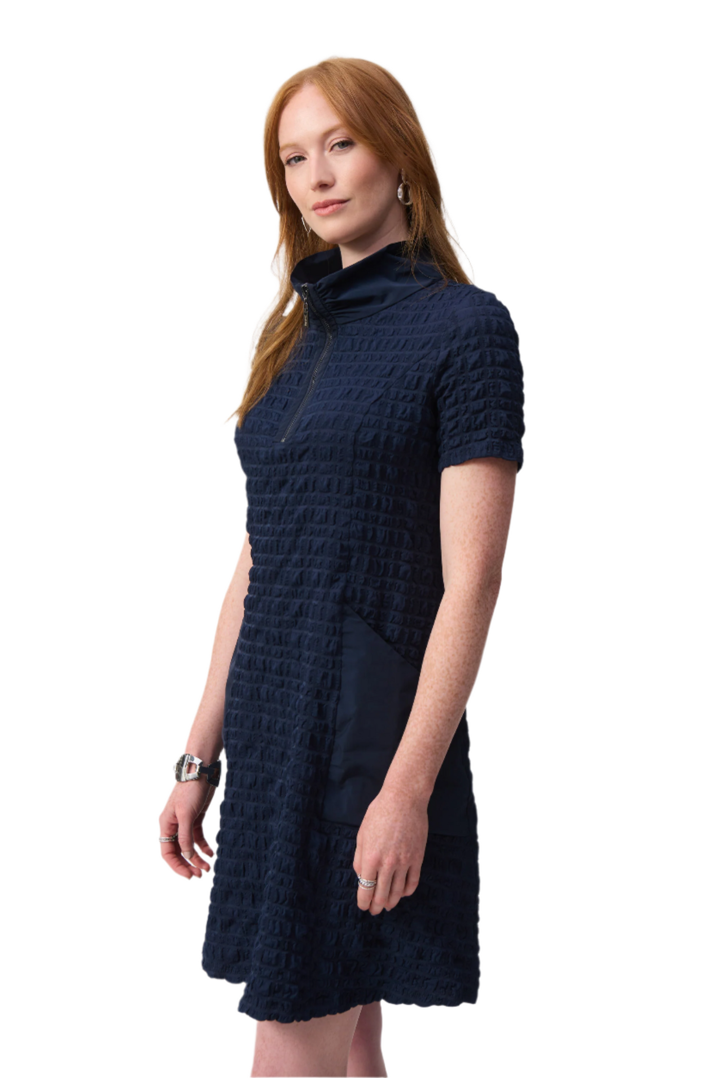 Bubble Jacquard A-Line Dress Joseph Ribkoff