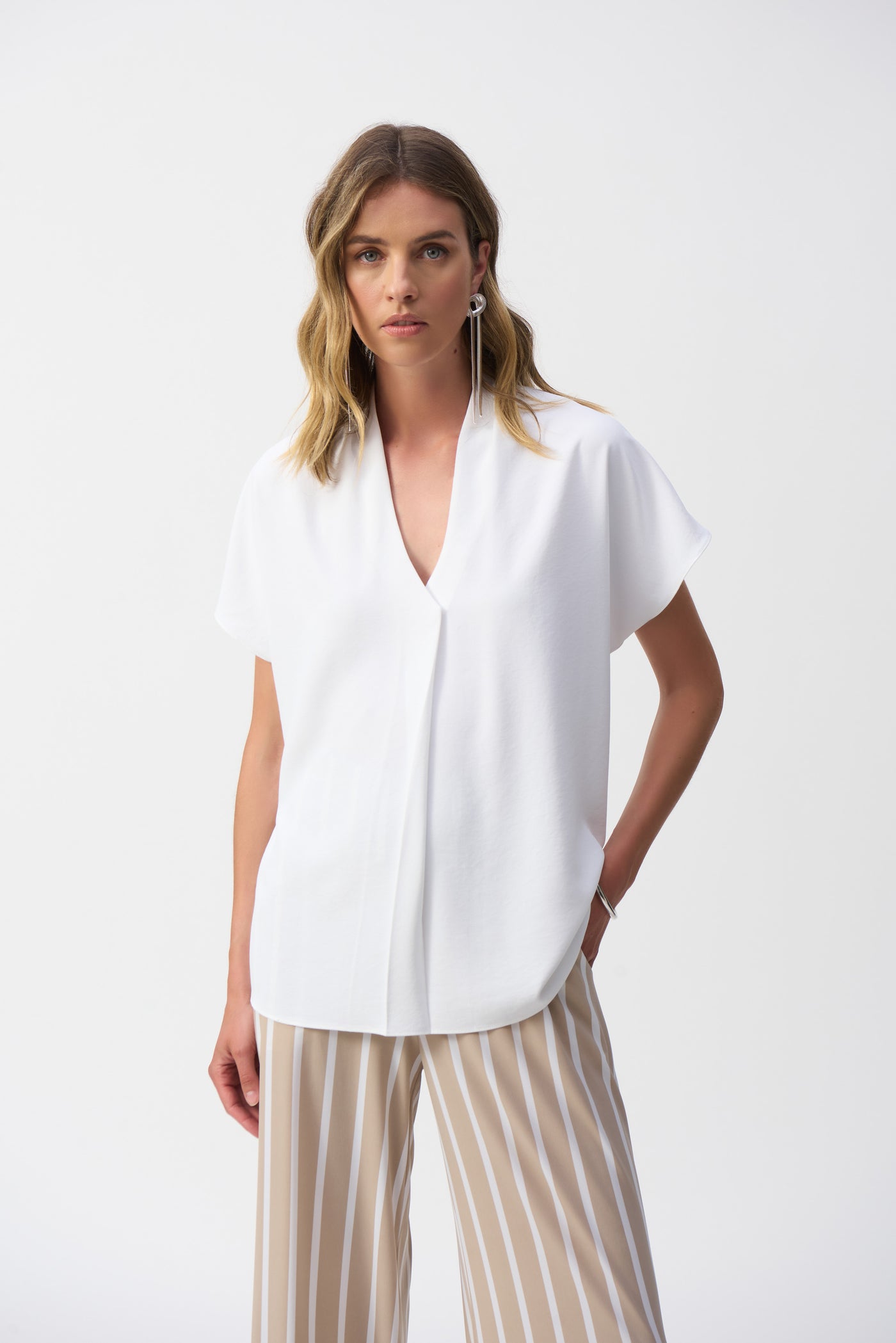 Textured Woven Straight Top Joseph Ribkoff