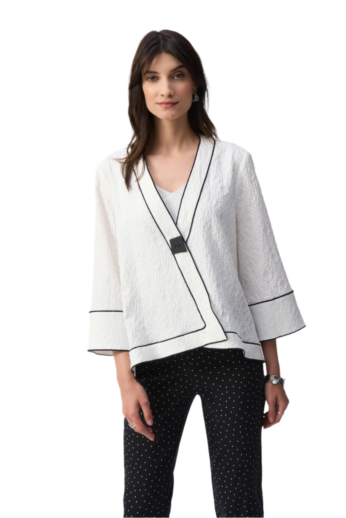 Jacquard Woven Swing Jacket Joseph Ribkoff