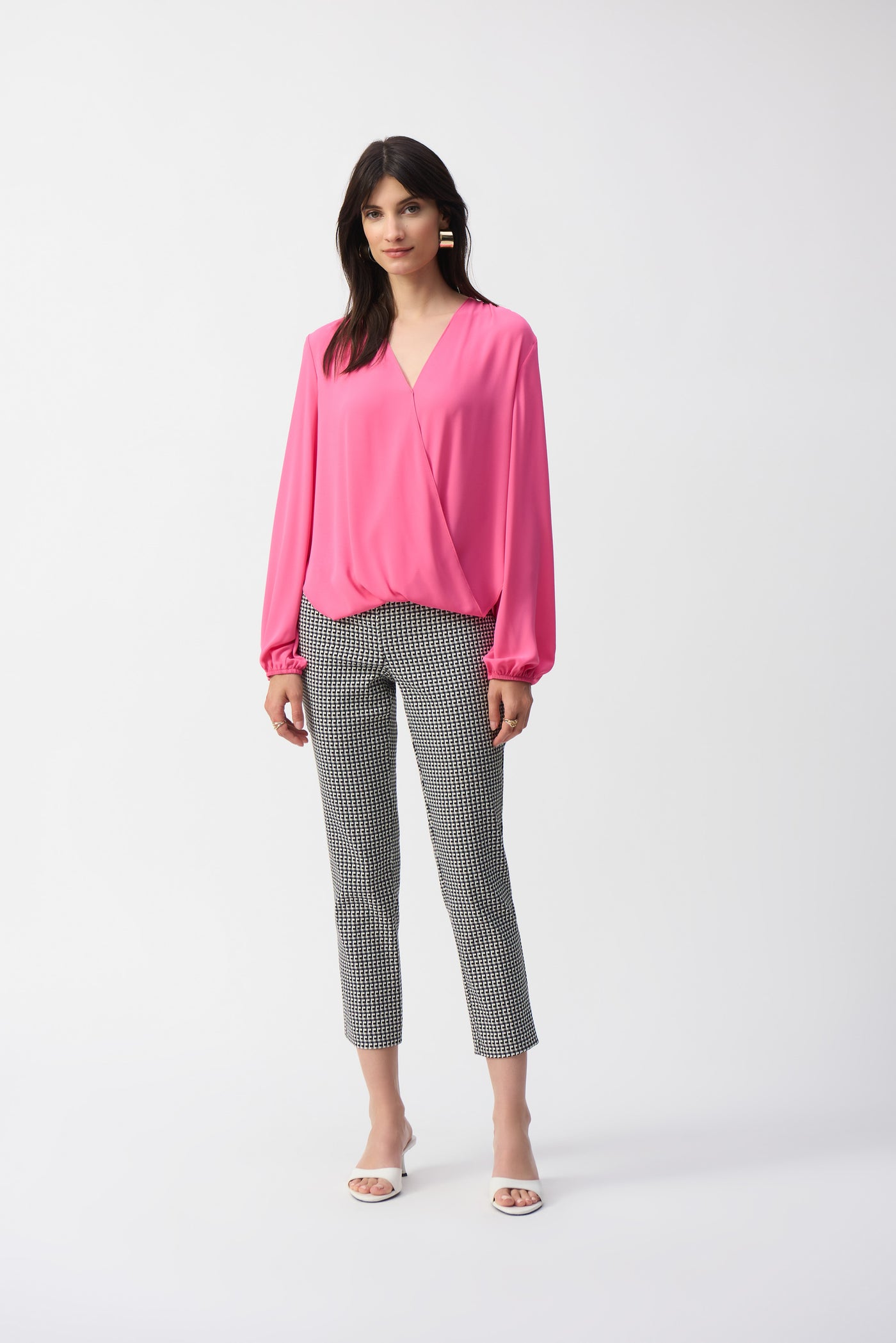 Georgette Boxy Wrap Top Joseph Ribkoff