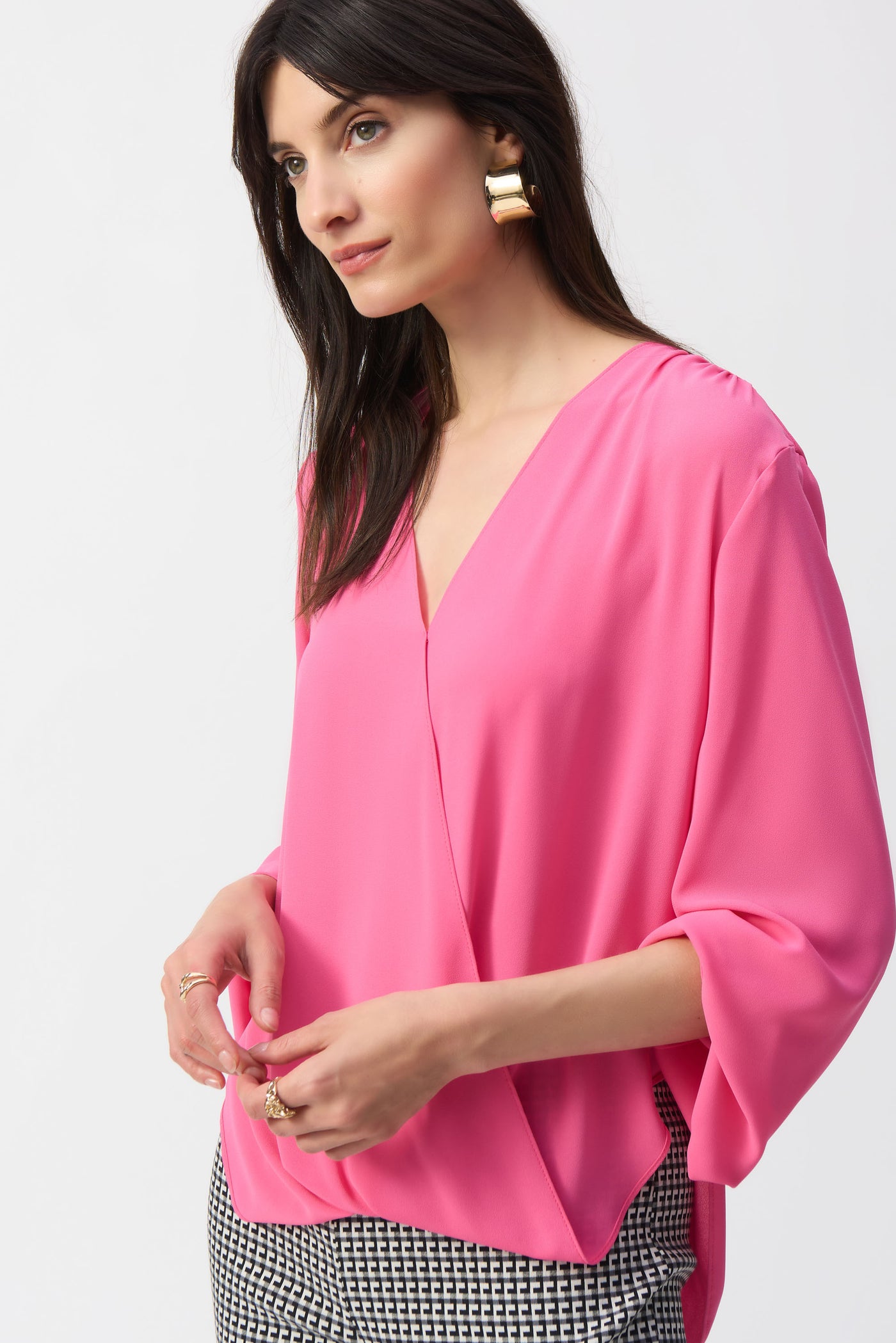 Georgette Boxy Wrap Top Joseph Ribkoff