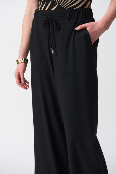 Textured Woven Wide-Leg Pants Joseph Ribkoff