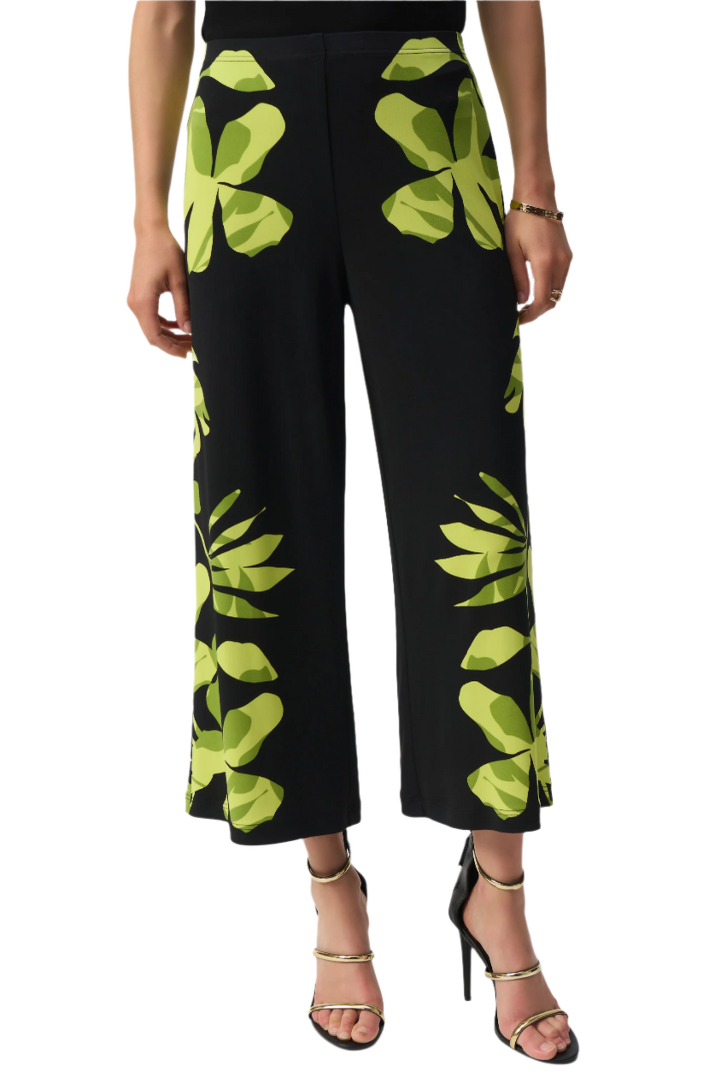 Silky Knit Floral Print Culotte Pants Joseph Ribkoff