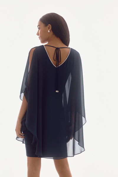 Signature Chiffon and Silky Knit Layered Dress Joseph Ribkoff