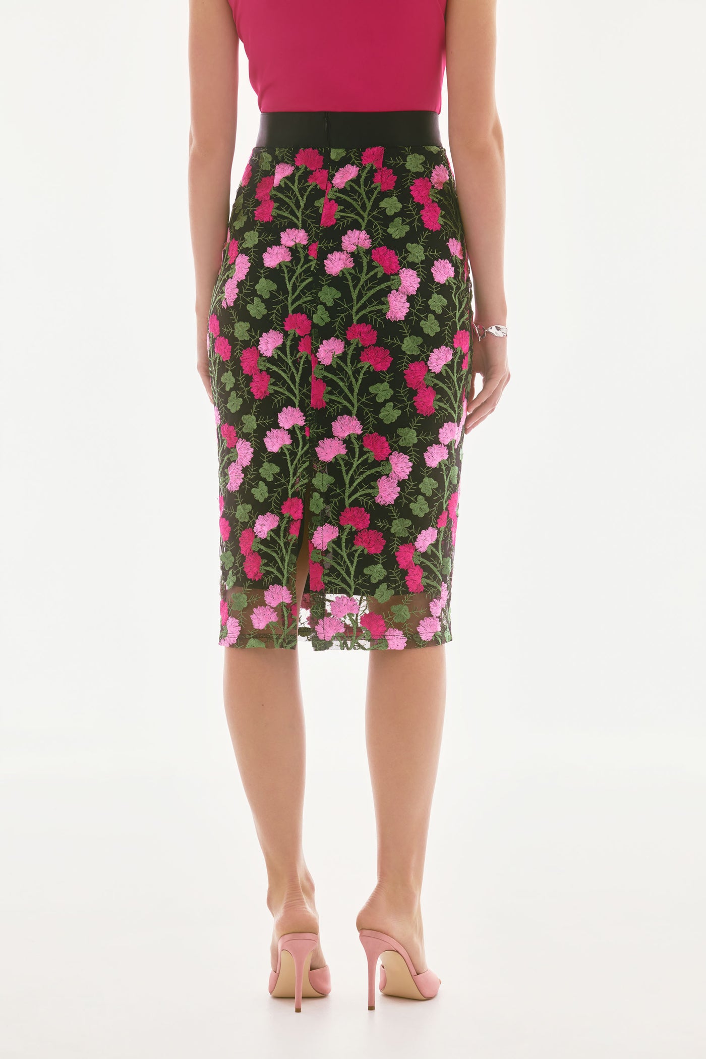 Novelty Floral Embroidered Pencil Skirt Joseph Ribkoff