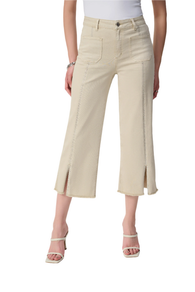 Culotte Jeans With Embellished Front Seam Joseph Ribkoff