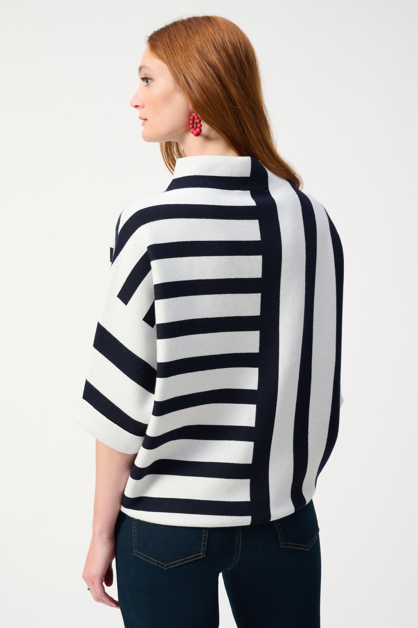 Jacquard Stripe Sweater Knit Pullover Joseph Ribkoff