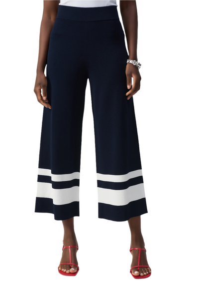 Placement Stripe Sweater Knit Culotte Joseph Ribkoff