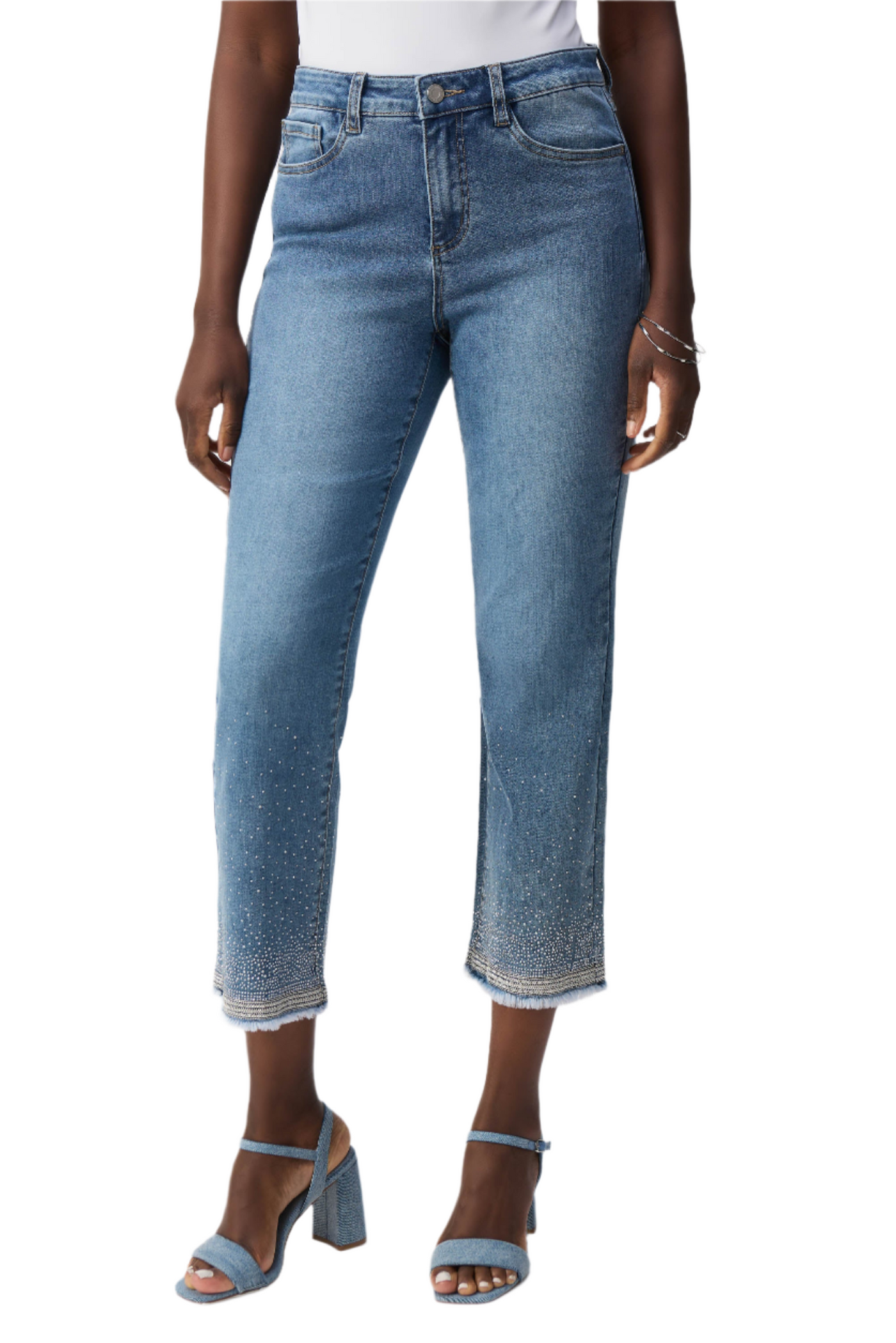 Straight Fit Crop Stretch Jeans Joseph Ribkoff