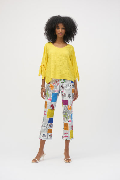 Millennium Word Print Flared Pants