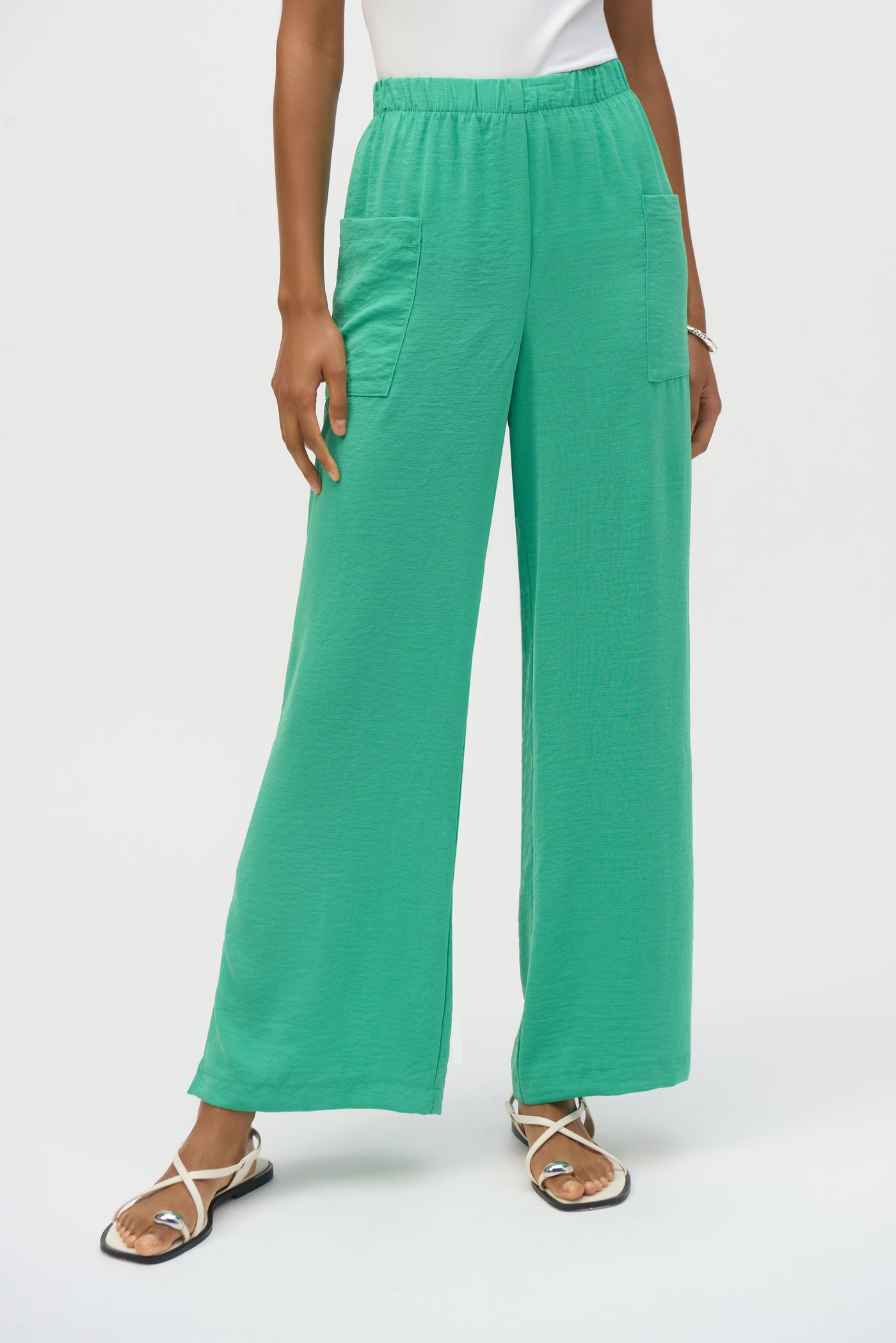 Gauze Wide-Leg Pull-On Pants Joseph Ribkoff