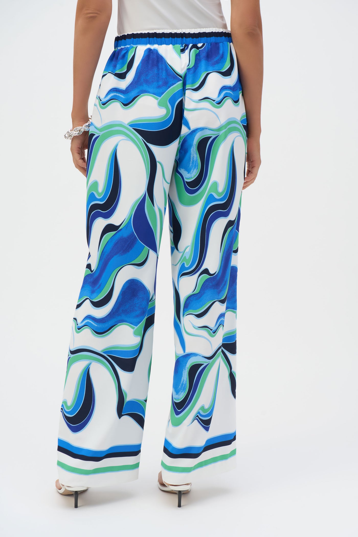 Woven Abstract Print Wide-Leg Pants Joseph Ribkoff