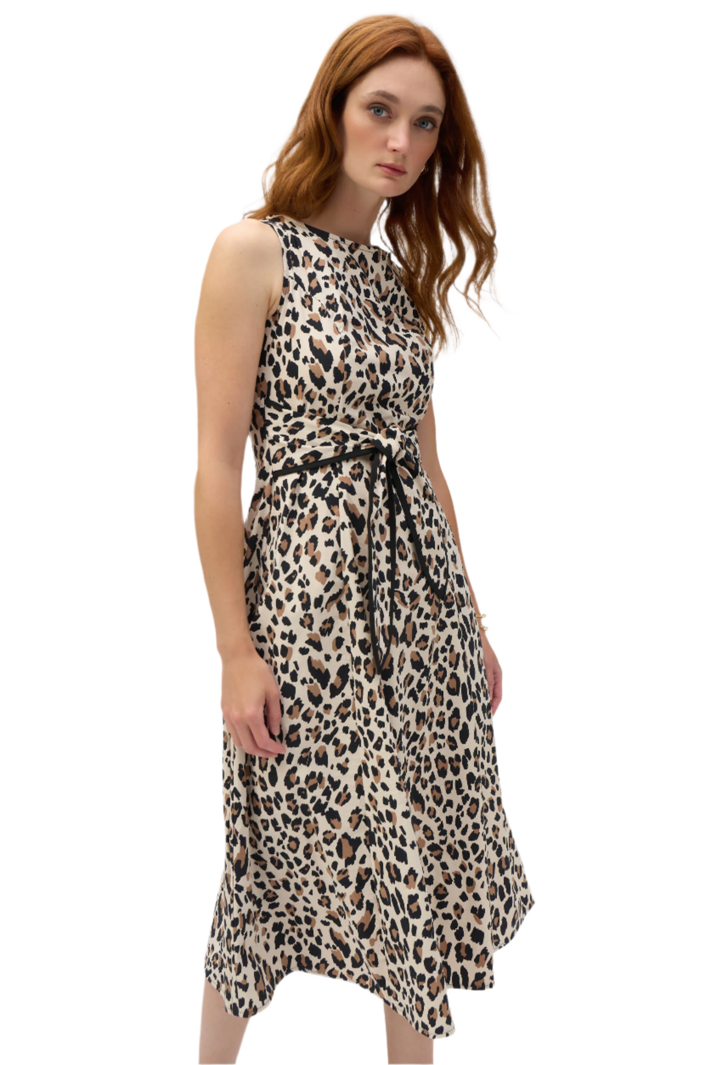 Poplin Animal Print Fit and Flare Dress Joseph Ribkoff